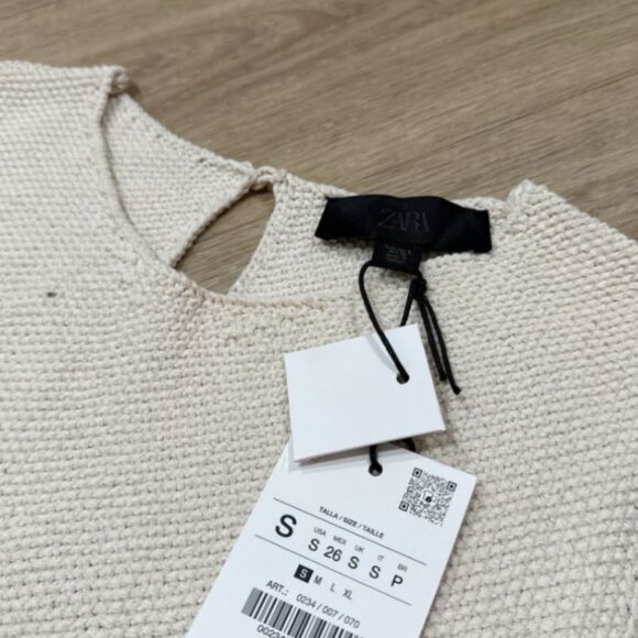 Zara Stylish Black and White Women's Top nwt - Picture 2 of 2